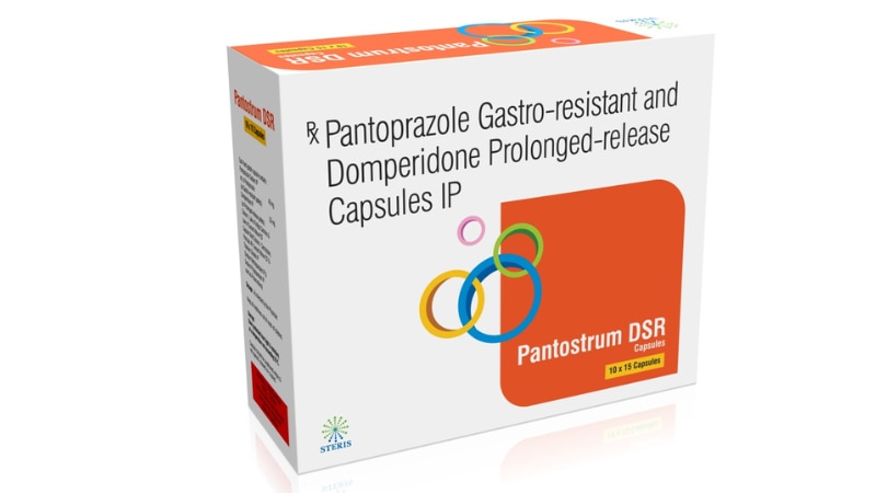 PANTOSTRUM DSRDomperidone (30mg), Pantoprazole (40mg)PANTOSTRUM DSR is a combination medicine containing Domperidone (30mg) and Pantoprazole (40mg). Domperidone is a prokinetic agent that helps improve gastrointestinal motility, reducing nausea and vomiting by acting on the gut muscles. Pantoprazole is a proton pump inhibitor (PPI) that reduces stomach acid production, aiding in the treatment of acid-related disorders like gastroesophageal reflux disease (GERD) and peptic ulcers.This combination is commonly prescribed to manage symptoms like bloating, indigestion, heartburn, and regurgitation associated with GERD and other acid-related conditions. Domperidone enhances digestion and relieves discomfort caused by delayed gastric emptying, while Pantoprazole reduces acid production, promoting healing of the esophagus and stomach lining.PANTOSTRUM DSR is typically taken before meals for optimal effectiveness. However, it's crucial to follow your healthcare provider's dosage instructions and recommendations for the duration of treatment. Like all medications, PANTOSTRUM DSR may have potential side effects, such as headache, diarrhea, dizziness, and rare but serious cardiac effects with Domperidone. It's essential to discuss any concerns or existing medical conditions with your doctor before starting this medication.For further information:Email: info@sterispharma.com / contact@sterispharma.comCall/WhatsApp: 7877551268, 7849827488ORDER Now: https://www.sterisonline.com/product/pantostrum-dsr-133793