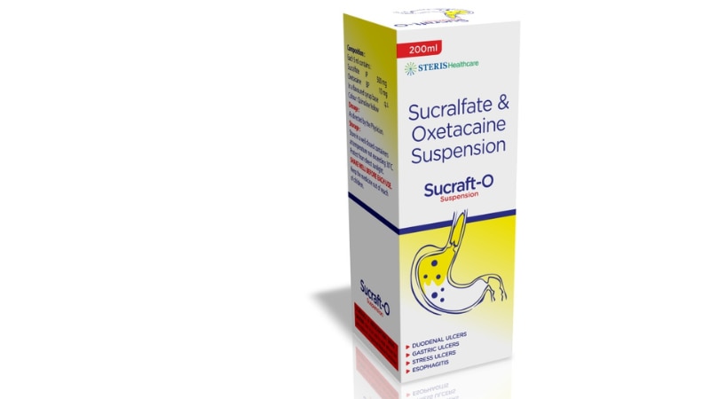 SUCRAFT O SUSPSucralfate & Oxetacaine suspensionSucraft O Suspension combines sucralfate and oxetacaine for gastrointestinal relief. Sucralfate forms a protective layer over ulcers, aiding healing and reducing discomfort. Oxetacaine, a local anesthetic, alleviates pain and discomfort. Together, they provide effective relief from acidity, ulcers, and related symptoms. Use as directed by a healthcare professional. For further information:Email: info@sterispharma.com / contact@sterispharma.comCall/WhatsApp: 7877551268, 7849827488ORDER Now: https://www.sterisonline.com/product/sucraft-o-susp-133813