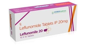 LEFLUNOMILE 20 Leflunomide (20mg)IntroductionLEFLUNOMILE 20 contains Leflunomide (20mg), a potent disease-modifying antirheumatic drug (DMARD) used to treat and manage rheumatoid arthritis and other autoimmune conditions. Leflunomide works by suppressing the immune system to reduce inflammation and slow disease progression, providing relief from symptoms and improving joint function.Key Ingredient and Its BenefitsLeflunomide (20mg)Immunomodulatory Effects: Leflunomide inhibits the activity of immune cells that cause inflammation and joint damage in autoimmune diseases. This helps control the overactive immune response that characterizes conditions like rheumatoid arthritis.Anti-Inflammatory Properties: By reducing the production of inflammatory cytokines and other substances, Leflunomide alleviates symptoms such as pain, swelling, and stiffness in the joints.Slows Disease Progression: Leflunomide helps slow the progression of joint damage, preserving joint function and preventing long-term disability.Convenient Oral Administration: Leflunomide is taken orally, making it convenient for long-term management of chronic conditions.Benefits of LEFLUNOMILE 20Effective Management of Rheumatoid Arthritis: LEFLUNOMILE 20 is effective in reducing symptoms of rheumatoid arthritis, including joint pain, swelling, and stiffness, improving the quality of life for patients.Slows Disease Progression: By inhibiting immune cell activity and reducing inflammation, Leflunomide helps slow the progression of joint damage, preserving joint function and preventing disability.Improves Joint Function: Regular use of LEFLUNOMILE 20 can improve joint mobility and overall physical function, enabling patients to carry out daily activities with less discomfort.Convenient Oral Dosage: The oral administration of Leflunomide makes it easy to incorporate into daily routines, enhancing patient compliance and treatment adherence.Dosage and AdministrationDosageRecommended Dosage: The typical dosage of LEFLUNOMILE 20 is one tablet taken once daily. The exact dosage may vary based on the patient's condition and response to treatment, and should be determined by a healthcare provider.AdministrationOral Use: Swallow the tablet whole with a full glass of water. LEFLUNOMILE 20 can be taken with or without food.Consistency: For optimal results, take the medication at the same time each day to maintain stable blood levels and maximize therapeutic effects.For further information: EMAIL: info@sterispharma.com / contact@sterispharma.com CALL/WHATSAPP: 7877551268, 7849827488 BUY NOWhttps://www.sterisonline.com/product/leflunomile-20-133945