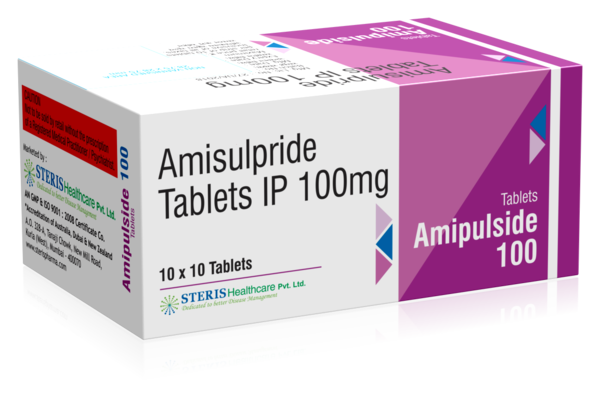 AMIPULSIDE 100 Amisulpride Tablets IP (100mg)IntroductionAMIPULSIDE 100 contains Amisulpride (100mg), an atypical antipsychotic medication primarily used to treat schizophrenia and episodes of acute mania associated with bipolar disorder. Amisulpride is known for its efficacy in managing both positive and negative symptoms of schizophrenia, improving overall patient outcomes and quality of life.Key Ingredient and Its BenefitsAmisulpride (100mg)Antipsychotic Properties: Amisulpride acts on dopamine receptors in the brain, particularly D2 and D3 receptors, helping to balance dopamine levels and reduce psychotic symptoms.Positive Symptom Control: It effectively manages positive symptoms of schizophrenia such as hallucinations, delusions, and thought disorders.Negative Symptom Control: Amisulpride is also beneficial in addressing negative symptoms like social withdrawal, lack of motivation, and emotional flatness, which are often harder to treat.Mood Stabilization: In addition to its antipsychotic effects, Amisulpride can help stabilize mood swings in patients with bipolar disorder, particularly during acute manic episodes.Benefits of AMIPULSIDE 100Comprehensive Symptom Management: AMIPULSIDE 100 provides effective management of both positive and negative symptoms of schizophrenia, offering comprehensive care for patients.Mood Stabilization: It helps stabilize mood swings and manage acute mania in bipolar disorder, contributing to overall mental health stability.Improved Quality of Life: By reducing psychotic symptoms and improving mood, AMIPULSIDE 100 enhances the quality of life for individuals with schizophrenia and bipolar disorder.Well-Tolerated: Amisulpride is generally well-tolerated, with a favorable side effect profile compared to other antipsychotic medications.Dosage and AdministrationDosageSchizophrenia: The typical dosage for treating schizophrenia is one to two tablets (100-200mg) daily, depending on the severity of symptoms and the patient's response to treatment. The exact dosage should be determined by a healthcare provider.Bipolar Disorder: For managing acute manic episodes in bipolar disorder, the dosage may vary based on individual needs and the healthcare provider's recommendations.AdministrationOral Use: Swallow the tablet whole with a full glass of water. It can be taken with or without food.Consistency: For optimal results, take AMIPULSIDE 100 at the same times each day to maintain an even level of the medication in your bloodstream.For further information: EMAIL: info@sterispharma.com / contact@sterispharma.com CALL/WHATSAPP: 7877551268, 7849827488 Order NOW https://www.sterisonline.com/product/amipulside-100-133533