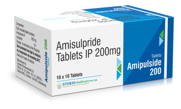 AMIPULSIDE 200 Amisulpride Tablets IP (200mg)IntroductionAMIPULSIDE 200 contains Amisulpride (200mg), an atypical antipsychotic medication primarily used to treat schizophrenia and episodes of acute mania associated with bipolar disorder. Amisulpride is recognized for its ability to manage both positive and negative symptoms of schizophrenia, significantly enhancing the overall quality of life for patients.Key Ingredient and Its BenefitsAmisulpride (200mg)Antipsychotic Properties: Amisulpride acts on dopamine receptors in the brain, particularly D2 and D3 receptors, helping to balance dopamine levels and reduce psychotic symptoms.Positive Symptom Control: It effectively manages positive symptoms of schizophrenia such as hallucinations, delusions, and thought disorders.Negative Symptom Control: Amisulpride is beneficial in addressing negative symptoms like social withdrawal, lack of motivation, and emotional flatness, which are often harder to treat.Mood Stabilization: In addition to its antipsychotic effects, Amisulpride can help stabilize mood swings in patients with bipolar disorder, particularly during acute manic episodes.Benefits of AMIPULSIDE 200Comprehensive Symptom Management: AMIPULSIDE 200 provides effective management of both positive and negative symptoms of schizophrenia, offering comprehensive care for patients.Mood Stabilization: It helps stabilize mood swings and manage acute mania in bipolar disorder, contributing to overall mental health stability.Improved Quality of Life: By reducing psychotic symptoms and improving mood, AMIPULSIDE 200 enhances the quality of life for individuals with schizophrenia and bipolar disorder.Well-Tolerated: Amisulpride is generally well-tolerated, with a favorable side effect profile compared to other antipsychotic medications.Dosage and AdministrationDosageSchizophrenia: The typical dosage for treating schizophrenia is one tablet (200mg) taken once or twice daily, depending on the severity of symptoms and the patient's response to treatment. The exact dosage should be determined by a healthcare provider.Bipolar Disorder: For managing acute manic episodes in bipolar disorder, the dosage may vary based on individual needs and the healthcare provider's recommendations.AdministrationOral Use: Swallow the tablet whole with a full glass of water. It can be taken with or without food.Consistency: For optimal results, take AMIPULSIDE 200 at the same times each day to maintain an even level of the medication in your bloodstream.For further information: EMAIL: info@sterispharma.com / contact@sterispharma.com CALL/WHATSAPP: 7877551268, 7849827488 Order NOWhttps://www.sterisonline.com/product/amipulside-200-133534