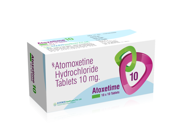 ATOXETIME 10 Atomoxetine HCI (10mg)IntroductionATOXETIME 10 contains Atomoxetine HCI (10mg), a medication primarily used to treat Attention Deficit Hyperactivity Disorder (ADHD) in children, adolescents, and adults. Atomoxetine is a selective norepinephrine reuptake inhibitor (NRI) that works by increasing the levels of norepinephrine in the brain, which helps improve attention, focus, and impulse control.Key Ingredient and Its BenefitsAtomoxetine HCI (10mg)ADHD Symptom Control: Atomoxetine is effective in managing symptoms of ADHD such as inattention, hyperactivity, and impulsivity by increasing norepinephrine levels in the brain.Improves Focus and Attention: It helps improve focus, attention span, and the ability to stay on task, which are essential for academic, professional, and social success.Non-Stimulant: Unlike traditional stimulant medications for ADHD, Atomoxetine is a non-stimulant, making it a suitable option for individuals who do not respond well to or cannot tolerate stimulant medications.Long-Term Management: Atomoxetine can be used for long-term management of ADHD symptoms, providing consistent and stable symptom control.Benefits of ATOXETIME 10Effective ADHD Management: ATOXETIME 10 helps control ADHD symptoms, improving attention, focus, and impulse control, essential for daily functioning and success in various activities.Non-Stimulant Option: As a non-stimulant medication, it offers an alternative for individuals who may experience adverse effects from stimulant medications or prefer a non-stimulant option.Improved Quality of Life: By managing ADHD symptoms effectively, ATOXETIME 10 enhances the quality of life for individuals, helping them achieve better academic, professional, and social outcomes.Consistent Symptom Control: Atomoxetine provides consistent symptom control throughout the day, helping individuals maintain focus and control over their actions and behaviors.Dosage and AdministrationDosageADHD Treatment: The typical starting dosage for ADHD is one tablet (10mg) taken once or twice daily, depending on the severity of symptoms and the patient’s response to treatment. The dosage may be gradually adjusted by the healthcare provider based on individual needs and effectiveness.AdministrationOral Use: Swallow the tablet whole with a full glass of water. It can be taken with or without food. If stomach upset occurs, taking it with food may help.Consistency: For optimal results, take ATOXETIME 10 at the same times each day to maintain an even level of the medication in your bloodstream.For further information: EMAIL: info@sterispharma.com / contact@sterispharma.com CALL/WHATSAPP: 7877551268, 7849827488 Order NOW https://www.sterisonline.com/product/atoxetime-10-133539
