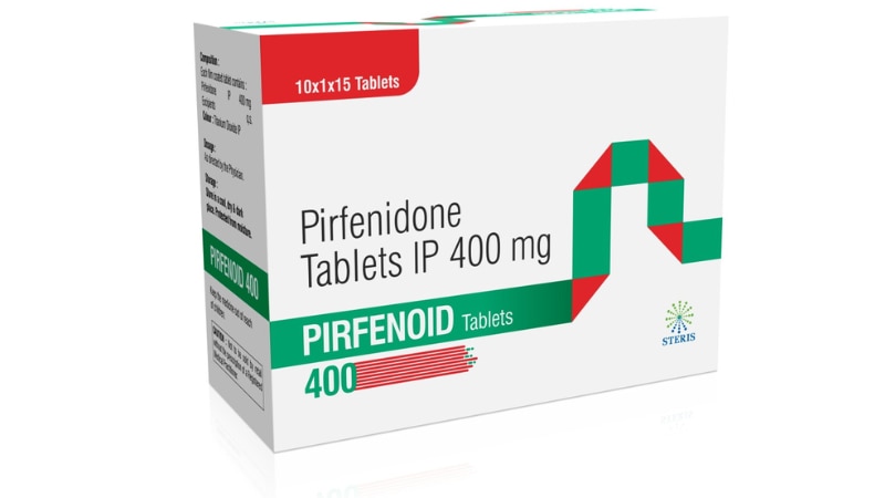 PIRFENOID 400Pirfenidone (400mg)Pirfenoid 400 is a medication containing 400mg of Pirfenidone, a drug used to treat idiopathic pulmonary fibrosis (IPF). It works by reducing lung scarring and inflammation, slowing disease progression. The usual dosage is 801mg thrice daily. Side effects may include nausea, rash, and fatigue. Follow your doctor's guidance for optimal results.For further information:Email: info@sterispharma.com / contact@sterispharma.comCall/WhatsApp: 7877551268, 7849827488ORDER Now: https://www.sterisonline.com/product/pirfenoid-400-133743
