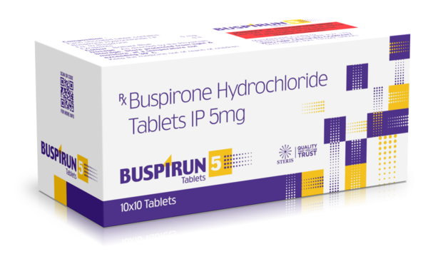 BUSPIRUN 5 Buspirone Hydrochloride 5 mgIntroductionBUSPIRUN 5 contains Buspirone Hydrochloride (5mg), a medication specifically designed to treat anxiety disorders. Unlike other anti-anxiety medications, Buspirone is non-sedative and non-addictive, making it a preferred choice for long-term management of anxiety symptoms.Key Ingredient and Its BenefitsBuspirone Hydrochloride (5mg)Anxiolytic Properties: Buspirone works by modulating neurotransmitters in the brain, particularly serotonin and dopamine, which helps alleviate anxiety symptoms.Non-Sedative: Unlike many other anxiety medications, Buspirone does not cause sedation or drowsiness, allowing individuals to maintain their daily activities without impairment.Non-Addictive: Buspirone is not associated with dependency or withdrawal symptoms, making it a safe option for long-term use.Gradual Onset: While it may take a few weeks to see the full benefits, Buspirone provides steady and consistent relief from anxiety without the peaks and troughs associated with other medications.Benefits of BUSPIRUN 5Effective Anxiety Relief: BUSPIRUN 5 helps manage symptoms of anxiety disorders, including generalized anxiety disorder (GAD), providing relief from excessive worry, tension, and irritability.Non-Sedative: The medication does not cause drowsiness or sedation, allowing individuals to continue their daily activities without feeling impaired.Non-Addictive: Buspirone is not habit-forming and does not cause withdrawal symptoms, making it safe for long-term use.Improved Quality of Life: By alleviating anxiety symptoms, BUSPIRUN 5 helps improve overall quality of life, including better sleep, enhanced focus, and improved social interactions.Dosage and AdministrationDosageAnxiety Disorders: The typical starting dosage for anxiety is one tablet (5mg) taken two to three times daily. The dosage may be gradually increased by the healthcare provider based on the patient’s response and tolerability. The maximum daily dose should not exceed 60mg.AdministrationOral Use: Swallow the tablet whole with a full glass of water. It can be taken with or without food. If stomach upset occurs, taking it with food may help.Consistency: For optimal results, take BUSPIRUN 5 at the same times each day to maintain an even level of the medication in your bloodstream.For further information: EMAIL: info@sterispharma.com / contact@sterispharma.com CALL/WHATSAPP: 7877551268, 7849827488 Order NOWhttps://www.sterisonline.com/product/buspirun-5-134265