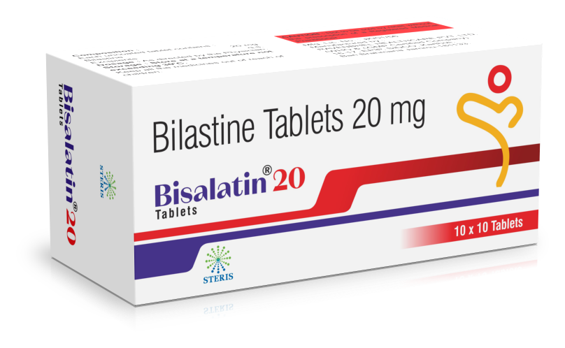 BISALATIN 20Bilastine (20mg)Bisalatin 20 contains Bilastine, an antihistamine used to relieve symptoms of allergic rhinitis and chronic idiopathic urticaria. Bilastine works by blocking histamine receptors, reducing allergic reactions such as sneezing, itching, and nasal congestion.Key Features:Medication Type: AntihistamineDosage Strength: 20mgIndications: Allergic rhinitis, Chronic idiopathic urticariaMechanism of Action: Blocks histamine receptorsSymptom Relief: Sneezing, Itching, Nasal congestionUsage: Oral administrationPrescription: Typically prescribed by healthcare professionalsSide Effects: May include drowsiness, headache, dry mouthContraindications: Patients with severe liver impairment or hypersensitivity to BilastineSafety Precautions: Avoid alcohol consumption, be cautious while driving or operating machineryStorage: Store in a cool, dry place away from direct sunlightPrice Range: Consult local pharmacies for pricing informationBisalatin 20 provides effective relief from allergic symptoms with its fast-acting and long-lasting formula. It is commonly prescribed for patients with allergic rhinitis and chronic idiopathic urticaria, improving their quality of life by alleviating discomfort caused by allergies.For further information:Email: info@sterispharma.com / contact@sterispharma.comCall/WhatsApp: 7877551268, 7849827488ORDER Now: https://www.sterisonline.com/product/bisalatin-20-133723