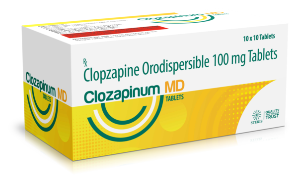 CLOZAPINUM 100 Clozapine (100mg)IntroductionCLOZAPINUM 100 contains Clozapine (100 mg), an atypical antipsychotic medication primarily used to treat schizophrenia in patients who have not responded to other treatments. Clozapine is known for its efficacy in reducing the symptoms of schizophrenia and improving overall quality of life for patients with treatment-resistant schizophrenia.Key Ingredient and Its BenefitsClozapine (100 mg)Antipsychotic Properties: Clozapine works by altering the actions of neurotransmitters in the brain, particularly dopamine and serotonin, which are thought to be involved in schizophrenia.Effective Symptom Control: It is highly effective in controlling both positive symptoms (hallucinations, delusions) and negative symptoms (social withdrawal, lack of motivation) of schizophrenia.Reduction of Suicidal Behavior: Clozapine has been shown to reduce the risk of recurrent suicidal behavior in patients with schizophrenia or schizoaffective disorder.Improved Cognitive Function: It may help improve cognitive functions such as attention, memory, and executive function in patients with schizophrenia.Benefits of CLOZAPINUM 100Effective Treatment for Resistant Schizophrenia: CLOZAPINUM 100 provides robust relief for patients who have not responded to other antipsychotic treatments, improving overall symptoms and functioning.Reduction in Positive and Negative Symptoms: It effectively controls both the positive and negative symptoms of schizophrenia, enhancing the patient’s quality of life.Decreased Suicidal Risk: Clozapine reduces the risk of recurrent suicidal behavior, providing additional protection for vulnerable patients.Cognitive Enhancement: It may contribute to improvements in cognitive functions, aiding in better overall mental health management.Dosage and AdministrationDosageSchizophrenia: The typical starting dosage for adults is 12.5 mg once or twice daily, gradually increased by 25-50 mg increments to a target dose of 300-450 mg per day. The maximum dose is 900 mg per day, based on the patient's response and tolerability. The exact dosage of CLOZAPINUM 100 should be determined by a healthcare provider.AdministrationOral Use: Swallow the tablet whole with a full glass of water. It can be taken with or without food.Consistency: For optimal results, take CLOZAPINUM 100 at the same times each day to maintain consistent medication levels in your bloodstream.For further information: EMAIL: info@sterispharma.com / contact@sterispharma.com CALL/WHATSAPP: 7877551268, 7849827488 Order NOWhttps://www.sterisonline.com/product/clozapinum-100-134395