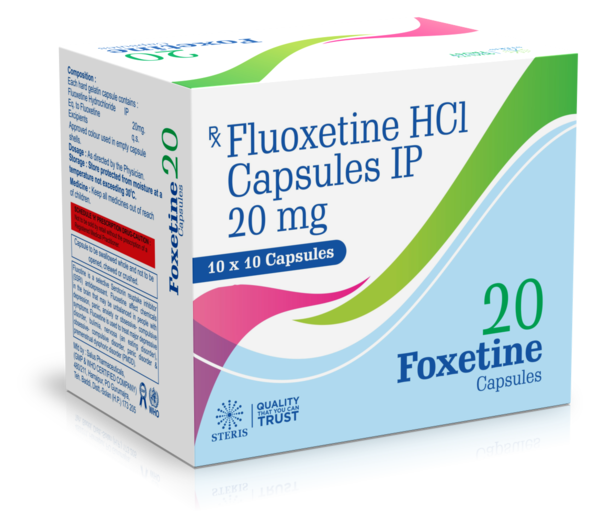 Foxetine 20 Fluoxetine (20mg)Introduction:Foxetine 20 contains Fluoxetine (20mg), a selective serotonin reuptake inhibitor (SSRI) commonly used to treat major depressive disorder, obsessive-compulsive disorder (OCD), panic disorder, and certain eating disorders. Fluoxetine is known for its efficacy in improving mood, sleep, appetite, and energy levels while reducing anxiety and unwanted thoughts.Key Features and Benefits:Antidepressant Properties: Fluoxetine is effective in treating the core symptoms of depression, including persistent sadness, loss of interest in activities, changes in appetite or weight, sleep disturbances, fatigue, and feelings of worthlessness or guilt.Anxiolytic Effects: It helps alleviate symptoms of anxiety, including excessive worry, restlessness, irritability, and difficulty concentrating, thereby improving overall mood and emotional well-being.Obsessive-Compulsive Disorder (OCD): Fluoxetine is effective in reducing the frequency and severity of obsessive-compulsive behaviors and thoughts.Panic Disorder: It helps reduce the frequency and intensity of panic attacks and anxiety associated with panic disorder.Bulimia Nervosa: Fluoxetine is approved for the treatment of bulimia nervosa, helping to reduce binge-eating and purging behaviors.Selective Serotonin Reuptake Inhibition: By selectively inhibiting the reuptake of serotonin in the brain, Fluoxetine increases the levels of this neurotransmitter, which plays a crucial role in mood regulation and emotional stability.Dosage and Administration:Initial Dosage: The typical starting dose of Foxetine 20 (Fluoxetine 20mg) is once daily, preferably taken in the morning with or without food.Dosage Adjustment: Your healthcare provider may adjust the dosage based on your response to treatment and individual needs. It's important to follow your doctor's instructions regarding dose changes.Maximum Dosage: The maximum recommended daily dose of Fluoxetine varies depending on the condition being treated but is generally up to 80mg per day for adults.For further information: EMAIL: info@sterispharma.com / contact@sterispharma.com CALL/WHATSAPP: 7877551268, 7849827488 Order NOW https://www.sterisonline.com/product/foxetine-20-133574