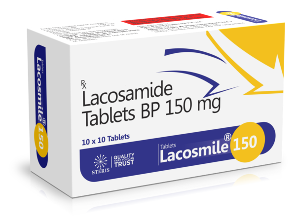 LACOSMILE 150 Lacosamide 150 mgIntroduction:LACOSMILE 150 contains Lacosamide (150 mg), an antiepileptic medication used to treat partial-onset seizures in patients with epilepsy. Lacosamide helps stabilize electrical activity in the brain, reducing the frequency and severity of seizures and improving the overall quality of life for individuals with epilepsy.Key Features and Benefits:Seizure Control: Lacosamide is effective in controlling partial-onset seizures, helping patients achieve better management of their condition.Neurostabilization: It works by selectively enhancing the slow inactivation of voltage-gated sodium channels, which stabilizes hyperexcitable neuronal membranes and prevents seizure activity.Adjunctive Therapy: Lacosamide can be used as an adjunctive therapy in combination with other antiepileptic drugs (AEDs), providing additional seizure control for patients who do not achieve full control with a single medication.Improved Quality of Life: By reducing the occurrence of seizures, Lacosamide helps improve the overall quality of life for individuals with epilepsy, allowing them to engage more fully in daily activities and reducing the impact of the disorder on their lives.Dosage and Administration:Initial Dosage: The typical starting dose of LACOSMILE 150 (Lacosamide 150 mg) is 50 mg to 100 mg taken twice daily. The dosage may be gradually increased based on the patient's response to treatment and tolerability.Maintenance Dosage: The usual maintenance dose is 200 mg to 400 mg per day, divided into two doses. The exact dosage should be determined by a healthcare provider.Administration: The tablet should be taken orally with water, with or without food. It is important to take Lacosamide at the same times each day to maintain consistent medication levels in the bloodstream.For further information: EMAIL: info@sterispharma.com / contact@sterispharma.com CALL/WHATSAPP: 7877551268, 7849827488 Order NOWhttps://www.sterisonline.com/product/lacosmile-150-134207