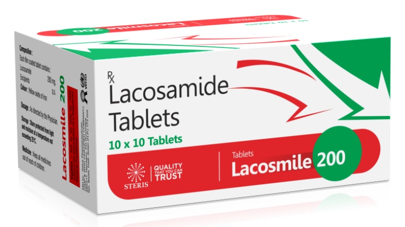 LACOSMILE 200 Lacosamide 200 mgIntroduction:LACOSMILE 200 contains Lacosamide (200 mg), an antiepileptic medication used to treat partial-onset seizures in patients with epilepsy. Lacosamide helps stabilize electrical activity in the brain, reducing the frequency and severity of seizures and improving the overall quality of life for individuals with epilepsy.Key Features and Benefits:Seizure Control: Lacosamide is effective in controlling partial-onset seizures, helping patients achieve better management of their condition.Neurostabilization: It works by selectively enhancing the slow inactivation of voltage-gated sodium channels, which stabilizes hyperexcitable neuronal membranes and prevents seizure activity.Adjunctive Therapy: Lacosamide can be used as an adjunctive therapy in combination with other antiepileptic drugs (AEDs), providing additional seizure control for patients who do not achieve full control with a single medication.Improved Quality of Life: By reducing the occurrence of seizures, Lacosamide helps improve the overall quality of life for individuals with epilepsy, allowing them to engage more fully in daily activities and reducing the impact of the disorder on their lives.Dosage and Administration:Initial Dosage: The typical starting dose of LACOSMILE 200 (Lacosamide 200 mg) is 50 mg to 100 mg taken twice daily. The dosage may be gradually increased based on the patient's response to treatment and tolerability.Maintenance Dosage: The usual maintenance dose is 200 mg to 400 mg per day, divided into two doses. The exact dosage should be determined by a healthcare provider.Administration: The tablet should be taken orally with water, with or without food. It is important to take Lacosamide at the same times each day to maintain consistent medication levels in the bloodstream.For further information: EMAIL: info@sterispharma.com / contact@sterispharma.com CALL/WHATSAPP: 7877551268, 7849827488 Order NOWhttps://www.sterisonline.com/product/lacosmile-200-134206