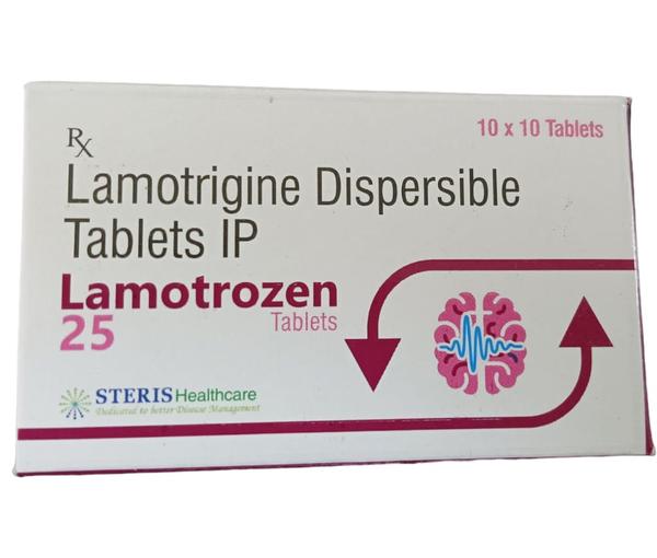LAMOTROZEN 25 Lamotrigine (25mg)Introduction:LAMOTROZEN 25 contains Lamotrigine (25 mg), a versatile antiepileptic medication used to treat partial-onset seizures, generalized seizures of Lennox-Gastaut syndrome, and primary generalized tonic-clonic seizures. Additionally, it is prescribed for the maintenance treatment of bipolar disorder to prevent mood episodes.Key Features and Benefits:Seizure Control: Lamotrigine is effective in reducing the frequency and severity of various types of seizures, including partial-onset seizures and generalized seizures, providing better control over epileptic conditions.Bipolar Disorder Management: Lamotrigine helps prevent mood episodes in individuals with bipolar disorder, stabilizing mood and reducing the risk of extreme mood swings.Neurostabilization: It works by inhibiting voltage-sensitive sodium channels, which stabilizes neuronal membranes and prevents excessive neuronal firing, thereby reducing seizure activity and mood instability.Convenient Dosage: The 25 mg strength allows for flexible dosing schedules and adjustments as needed by healthcare providers to achieve optimal therapeutic effects.Dosage and Administration:Initial Dosage for Epilepsy: The typical starting dose of LAMOTROZEN 25 (Lamotrigine 25 mg) is usually initiated at a low dose and gradually increased. The starting dose may vary depending on whether Lamotrigine is used alone or in combination with other antiepileptic drugs.Initial Dosage for Bipolar Disorder: For bipolar disorder, the initial dose is typically lower and gradually increased according to a titration schedule determined by a healthcare provider.Maintenance Dosage: The maintenance dose for epilepsy generally ranges from 100 mg to 500 mg per day, divided into two doses. For bipolar disorder, the maintenance dose typically ranges from 100 mg to 400 mg per day.Administration: The tablet should be taken orally with water, with or without food. It is important to take Lamotrigine at the same times each day to maintain consistent medication levels in the bloodstream.For further information: EMAIL: info@sterispharma.com / contact@sterispharma.com CALL/WHATSAPP: 7877551268, 7849827488 Order NOWhttps://www.sterisonline.com/product/lamotrozen-50-134352