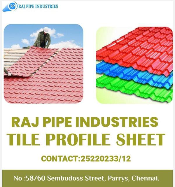 Colour Coated Tile Profile Sheets are made of high strength steel.