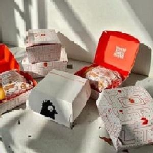 PAPER BURGER BOX IN BEST QUALITY SIZE : 5