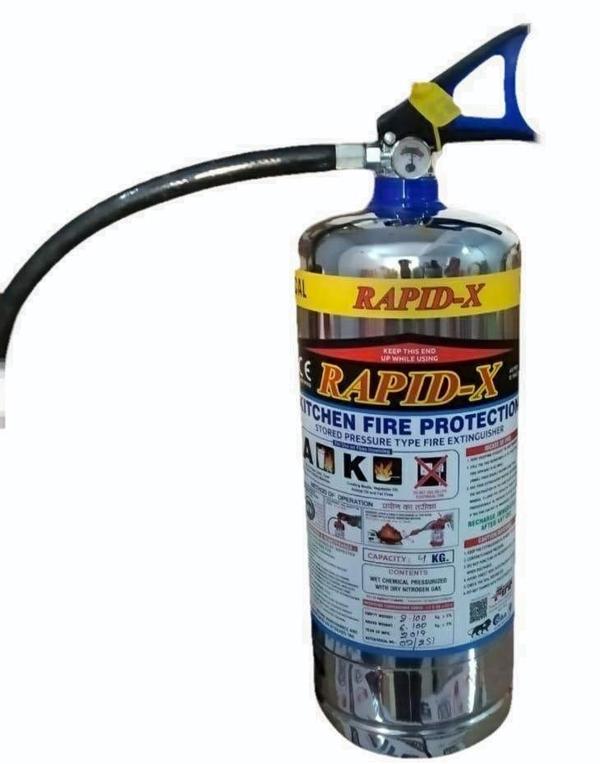 Available in all sizes 4L,6L,9L. Class K Fires that involves cooking oil, grease or animal fat and can be extinguished using wet chemical and that typical chemical is used in this fire extinguisher