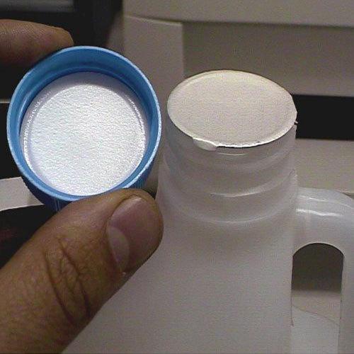 Induction foil liners are a material sealed by non-contact heating process this accomplishes the hermetic sealing on the container with a closure that includes the sealable foil laminate inside of the closure. It is composed of a layer of pulpboard or foam, a layer of wax, aluminum foil and a layer of heat sealable polymer that adaptable with bottle material.Additional Information:Pay Mode Terms: T/T (Bank Transfer)Port of Dispatch: mandaviDelivery Time: 10 days