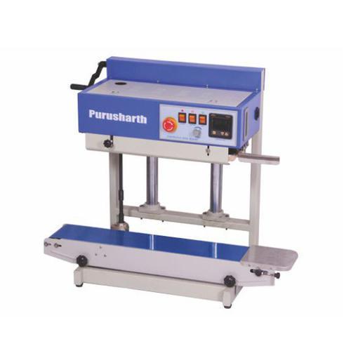 We are manufacturing a wide range of Heavy Duty Continuous Bag Sealing Machine. Our heavy duty continuous sealers machines are available in various sizes and specifications. These heavy duty continuous sealing machines can be customized as per our customers specifications and availed at industrial leading price. These machines promote high efficiency in packaging by feeding bags horizontally/vertically into the machine.Features: > Sealing length is unlimited > Reliable Sealing quality > Compaq design