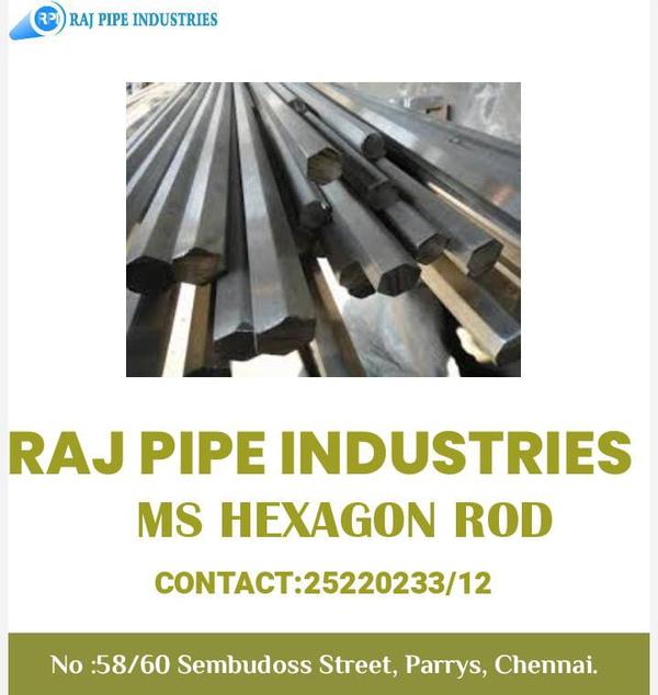A mild steel hex bar is a type of steel bar that has a hexagonal cross-section.