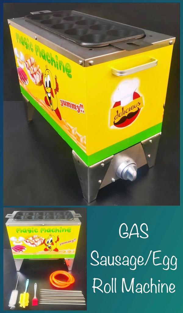 We deals in Gas Sauage /Egg Roll MAchine in all sizes at very reasonable prices.