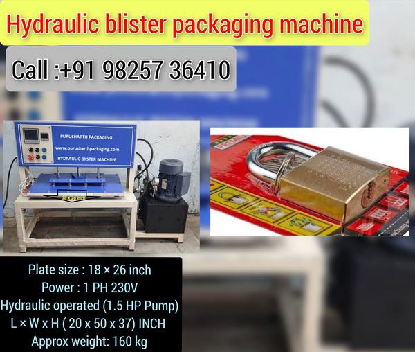 Blister packaging machine for lock