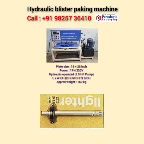 Hydraulic blister packaging machine for gas lighter 