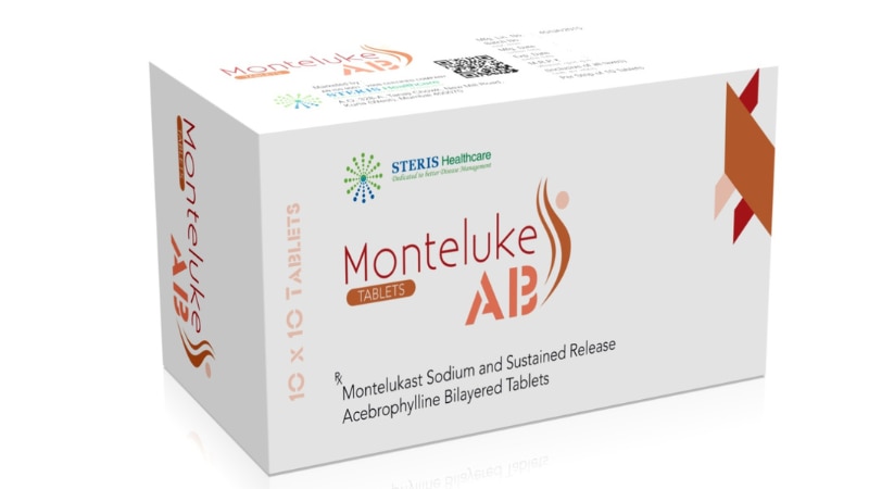MONTELUKE ABMontelukast (10mg), Acebrophylline SR (200mg)Monteluke AB combines Montelukast (10mg) with Acebrophylline SR (200mg) to effectively manage asthma and chronic obstructive pulmonary disease (COPD). Montelukast, a leukotriene receptor antagonist, reduces airway inflammation and constriction. Acebrophylline acts as a bronchodilator and mucolytic agent, improving breathing by reducing mucus and widening air passages. This combination is beneficial for respiratory conditions, enhancing lung function and relieving symptoms like wheezing and coughing.For further information:Email: info@sterispharma.com / contact@sterispharma.comCall/WhatsApp: 7877551268, 7849827488ORDER Now: https://www.sterisonline.com/product/monteluke-ab-133734