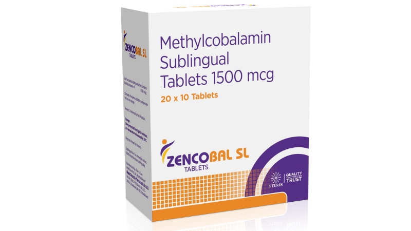 ZENCOBAL SL Methylocobalamine (1500mcg) Mouth Dissolving TabIntroduction:ZENCOBAL SL is an advanced mouth-dissolving tablet containing 1500mcg of Methylcobalamin, an active form of Vitamin B12. This formulation is designed for rapid absorption and ease of administration, providing quick and effective support for neurological health. ZENCOBAL SL is ideal for individuals who require immediate B12 supplementation to maintain nerve function, boost energy levels, and enhance overall well-being.Key Features and Benefits:Methylcobalamin (Vitamin B12):Methylcobalamin is essential for maintaining healthy nerve cells and producing DNA. It supports nerve regeneration, reduces nerve pain, and is crucial for red blood cell formation, preventing anemia.Mouth Dissolving Technology:ZENCOBAL SL utilizes mouth-dissolving technology, allowing the tablet to dissolve quickly in the mouth without the need for water. This ensures rapid absorption of Methylcobalamin into the bloodstream, providing faster therapeutic effects.Neurological Support:By supporting the regeneration and repair of nerve cells, ZENCOBAL SL helps alleviate symptoms of peripheral neuropathy, such as numbness, tingling, and pain. It also aids in the management of neurological disorders like diabetic neuropathy and multiple sclerosis.Enhanced Energy Levels:Methylcobalamin plays a vital role in converting food into energy. By improving energy metabolism, ZENCOBAL SL helps combat fatigue and enhances physical and mental performance.Convenience and Compliance:The mouth-dissolving format of ZENCOBAL SL makes it convenient for individuals who have difficulty swallowing tablets. This enhances compliance, especially among elderly patients and those with swallowing difficulties.Dosage and Administration:Recommended Dosage:The typical dosage of ZENCOBAL SL is one mouth-dissolving tablet (1500mcg) per day, or as prescribed by a healthcare provider. The dosage may vary based on individual health needs and specific medical conditions.Administration Instructions:Place the ZENCOBAL SL tablet on the tongue and allow it to dissolve completely. There is no need to swallow the tablet with water. This ensures rapid absorption and quick onset of action.Continued Monitoring:Regular monitoring of vitamin B12 levels and overall health is essential during ZENCOBAL SL therapy to ensure therapeutic efficacy and patient safety.For further information: EMAIL: info@sterispharma.com / contact@sterispharma.com CALL/WHATSAPP: 7877551268, 7849827488 Order NOWhttps://www.sterisonline.com/product/zencobal-sl-134016
