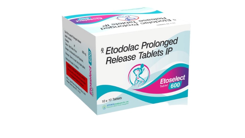 ETOSELECT 600 Etodolac PR (600mg)Introduction to ETOSELECT 600ETOSELECT 600 is a prescription medication designed to manage pain and inflammation associated with various conditions such as osteoarthritis, rheumatoid arthritis, and other musculoskeletal disorders. It contains Etodolac, a nonsteroidal anti-inflammatory drug (NSAID), in a prolonged-release (PR) formulation, which provides extended relief from pain and inflammation.Key Component and Its BenefitsEtodolac PR 600mgEtodolac is a potent NSAID that works by:Inhibiting Prostaglandin Synthesis: Etodolac blocks the enzyme cyclooxygenase (COX), which is involved in the production of prostaglandins. Prostaglandins are substances in the body that cause inflammation, pain, and fever. By inhibiting COX, Etodolac reduces the levels of prostaglandins, thereby decreasing inflammation and pain.Extended-Release Formulation: The prolonged-release formulation of Etodolac ensures a steady release of the medication over an extended period, providing long-lasting pain relief and reducing the need for frequent dosing.Benefits of ETOSELECT 600Effective Pain and Inflammation ManagementChronic Pain Relief: Provides effective relief from chronic pain associated with conditions such as osteoarthritis and rheumatoid arthritis.Inflammation Reduction: Reduces inflammation, helping to improve joint function and mobility.Prolonged-Release FormulationExtended Relief: The prolonged-release formulation offers extended pain relief, allowing for once-daily dosing and improving patient compliance.Consistent Blood Levels: Ensures consistent therapeutic blood levels of Etodolac, providing continuous pain control throughout the day.How to Use ETOSELECT 600Dosage and AdministrationRecommended Dosage: The typical dosage is one ETOSELECT 600 tablet taken once daily, or as prescribed by your healthcare provider.Administration: Swallow the tablet whole with a full glass of water. Do not crush, chew, or split the tablet, as this can affect the prolonged-release properties of the medication.Guidelines for Optimal UseConsistent Use: For best results, take ETOSELECT 600 at the same time each day as prescribed by your healthcare provider.Monitor Symptoms: Regularly monitor your symptoms and consult your healthcare provider to ensure the medication is effectively managing your pain and inflammation.For further information: EMAIL: info@sterispharma.com / contact@sterispharma.com CALL/WHATSAPP: 7877551268, 7849827488 Order Nowhttps://www.sterisonline.com/product/etoselect-600-134152