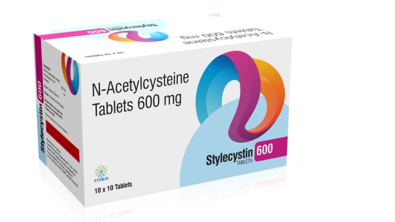 STYLECYSTIN 600Acetylecystine film coated (600mg)Stylecystin 600 contains Acetylcysteine in a film-coated tablet form, each tablet having 600mg. Acetylcysteine is renowned for its mucolytic properties, often used to manage respiratory conditions like chronic bronchitis and COPD. It works by breaking down mucus, making it easier to expel and thus improving breathing. Additionally, it's utilized in cases of acetaminophen overdose to prevent liver damage. Adverse effects may include nausea, vomiting, or rash, but are generally mild. Always follow your healthcare provider's guidance when using Stylecystin 600.For further information:Email: info@sterispharma.com / contact@sterispharma.comCall/WhatsApp: 7877551268, 7849827488ORDER Now: https://www.sterisonline.com/product/stylecystin-600-133749