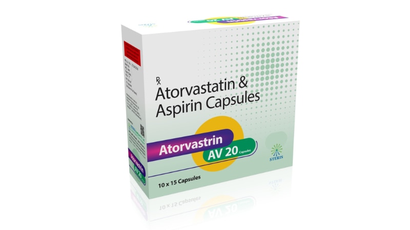 ATOVASTRIN AV 20 Atorvastatin (20mg), Aspirin (75mg)ATOVASTRIN AV 20 combines Atorvastatin and Aspirin to reduce cholesterol and prevent heart risks. Ideal for managing cardiovascular health, especially in patients at high risk of heart events. Always consult your doctor before use.