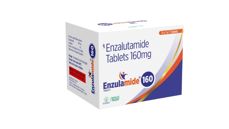 ENZULAMIDE 160Enzalutamide (160mg)ENZULAMIDE 160 contains Enzalutamide, a potent anti-androgen medication used to treat prostate cancer. Enzalutamide works by inhibiting the action of androgens (male hormones) that can promote the growth of cancer cells. It is typically prescribed for patients with metastatic castration-resistant prostate cancer (mCRPC). Dosage and administration should be as directed by a healthcare professional. Common side effects may include fatigue, hot flashes, and hypertension. Always consult your doctor for comprehensive advice tailored to your health condition.For further information:Email: info@sterispharma.com / contact@sterispharma.comCall/WhatsApp: 7877551268, 7849827488Buy Now: https://www.sterisonline.com/product/enzulamide-160-134303