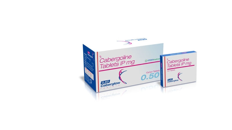 CABERGLOW 0.50 Cabergoline IP(0.5mg)CABERGLOW 0.50, containing Cabergoline IP 0.5mg, is a medication used primarily to treat hyperprolactinemia, a condition characterized by high levels of prolactin hormone in the blood. Cabergoline works by reducing the production of prolactin from the pituitary gland in the brain.This medication is commonly prescribed to treat conditions such as prolactin-secreting adenomas (tumors of the pituitary gland that produce prolactin), which can lead to symptoms like irregular menstrual periods, infertility, and breast milk production in non-pregnant individuals.Cabergoline is also used off-label in some cases to treat symptoms of Parkinson's disease due to its dopamine agonist properties, which help improve motor functions.It is important to take Cabergoline exactly as prescribed by your healthcare provider to achieve the best results. Common side effects may include nausea, dizziness, headache, and fatigue. It's essential to discuss any concerns or side effects with your doctor while taking CABERGLOW 0.50.For further information:Email: info@sterispharma.com / contact@sterispharma.comCall/WhatsApp: 7877551268, 7849827488Order Now: https://www.sterisonline.com/product/caberglow-0-50-133819