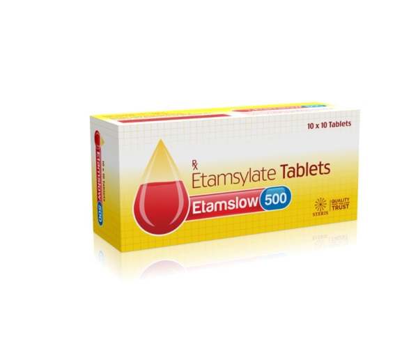 ETHAMSLOW 500Etamsylate (500mg)ETHAMSLOW 500 contains Etamsylate at a strength of 500mg. It is commonly used to treat bleeding disorders and excessive menstrual bleeding. Etamsylate works by increasing the clotting ability of blood vessels, thereby reducing bleeding. This medication is available in tablet form for oral administration. It is important to follow the prescribed dosage and consult a healthcare professional for proper usage. For further information:Email: info@sterispharma.com / contact@sterispharma.comCall/WhatsApp: 7877551268, 7849827488Order Now: https://www.sterisonline.com/product/ethamslow-500-134026