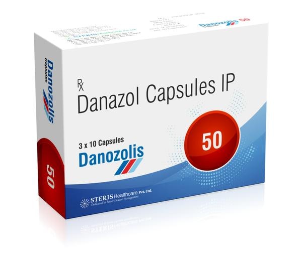 DANOZOLIS 50Danazol (50mg)Danozolis 50 contains 50mg of Danazol, a synthetic steroid derivative with anti-estrogenic properties. It is primarily used in the treatment of endometriosis, fibrocystic breast disease, and hereditary angioedema. Danazol works by inhibiting the secretion of pituitary gonadotropins, thereby suppressing ovarian function and reducing estrogen levels.Key Features:Medication Class: Synthetic steroid derivativeIndications: Endometriosis, fibrocystic breast disease, hereditary angioedemaMechanism of Action: Inhibits pituitary gonadotropins, suppresses ovarian function, reduces estrogen levelsDosage: Typically administered as 50mg capsulesAdministration: Usually taken orally with or without foodSide Effects: Possible side effects include weight gain, acne, oily skin, voice changes, and menstrual irregularities.Precautions: Not recommended during pregnancy, lactation, or in patients with liver disease or certain hormone-related disorders. For further information:Email: info@sterispharma.com / contact@sterispharma.comCall/WhatsApp: 7877551268, 7849827488Order Now: https://www.sterisonline.com/product/danozolis-50-133830