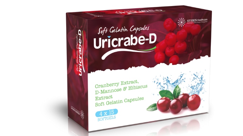 URICRABE DCranberry Extract +Hibiscuss +D mannose Uricrabe D is a blend of natural ingredients known for their urinary health benefits. Cranberry extract is rich in antioxidants and may support urinary tract health. Hibiscus is known for its diuretic properties, promoting urine flow and potentially aiding in flushing out toxins. D-Mannose is a type of sugar that may prevent certain bacteria from adhering to the urinary tract walls, potentially reducing the risk of urinary tract infections (UTIs).Usage: Take as directed by your healthcare provider.Caution: Consult a healthcare professional before use, especially if pregnant, nursing, or taking other medications.Disclaimer: This description is for informational purposes only and is not intended to diagnose, treat, cure, or prevent any disease.For further information:Email: info@sterispharma.com / contact@sterispharma.comCall/WhatsApp: 7877551268, 7849827488Order Now: https://www.sterisonline.com/product/uricrabe-d-133524