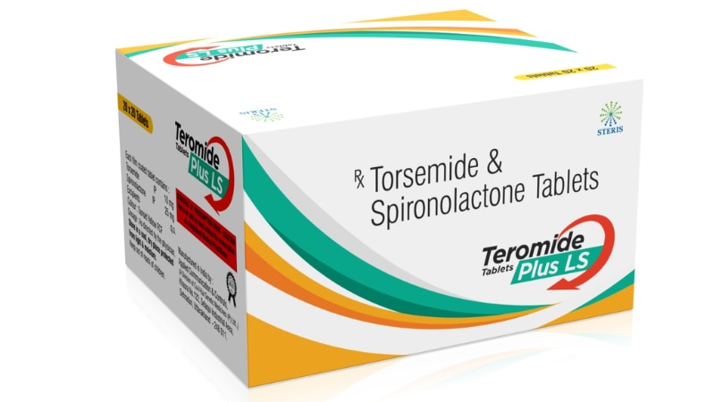 TEROMIDE PLUS LS Torsemide and SpironolactoneTeromide Plus LS is a medication containing Torsemide and Spironolactone. Torsemide is a diuretic that helps the body get rid of excess water and salt. Spironolactone is a potassium-sparing diuretic that prevents potassium levels from getting too low. This combination is used to treat fluid retention (edema) in conditions such as congestive heart failure, liver disease, or kidney problems. It helps reduce swelling, shortness of breath, and fatigue. However, it's crucial to take this medication exactly as prescribed to avoid electrolyte imbalances or other complications.For further information:Email: info@sterispharma.com / contact@sterispharma.comCall/WhatsApp: 7877551268, 7849827488Order Now: https://www.sterisonline.com/product/teromide-plus-ls-133400