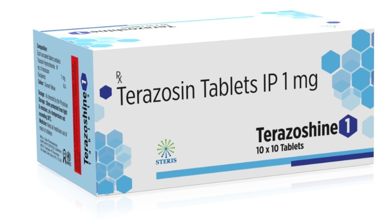 TERAZOSHINE 1Terazosin IP (1mg)Terazoshine 1 contains Terazosin IP, a medication used to treat high blood pressure (hypertension) and symptoms of an enlarged prostate (benign prostatic hyperplasia). It belongs to a class of drugs called alpha-blockers, which work by relaxing blood vessels and improving urine flow in men with prostate enlargement.Usage: Taken orally, usually once daily, with or without food. Follow your doctor's instructions for the correct dosage.Effectiveness: Helps lower blood pressure and relieves symptoms of enlarged prostate, such as difficulty urinating and frequent urination.Side Effects: May cause dizziness, lightheadedness, headache, drowsiness, or nasal congestion. Contact your doctor if these symptoms persist or worsen.Precautions: Inform your doctor about your medical history, especially if you have liver or kidney disease. Avoid activities requiring alertness until you know how this medication affects you.Price: Prices may vary based on the brand and quantity. Consult your pharmacist for accurate pricing information.Conclusion: Terazoshine 1 is an effective medication for managing high blood pressure and symptoms related to an enlarged prostate. Follow your doctor's advice for optimal results and report any unusual side effects promptly.For further information:Email: info@sterispharma.com / contact@sterispharma.comCall/WhatsApp: 7877551268, 7849827488Order Now: https://www.sterisonline.com/product/terazoshine-1-134153