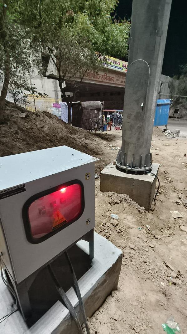 The SITC (Supply, Installation, Testing, and Commissioning) of a Himast pole with Orient flood light and LT electrical panel involves setting up a high mast lighting system. The high mast pole supports Orient flood lights for broad illumination. The LT electrical panel manages and controls the electrical supply, ensuring efficient and reliable operation of the lighting system.