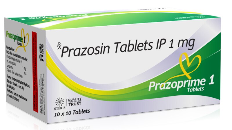 PRAZOPRIME 1Prazosin (1mg)Prazopime 1 contains Prazosin, a medication primarily used to treat high blood pressure (hypertension) and symptoms of benign prostatic hyperplasia (BPH). It belongs to the class of alpha-blockers, which work by relaxing blood vessels and improving blood flow.Key Features:Medication Type: Alpha-blockerDosage: 1mg of Prazosin per tabletUsage: Treatment of hypertension and BPH symptomsMechanism of Action: Relaxes blood vessels, reducing blood pressure and improving urinary symptoms in BPHAdministration: Oral administration with or without food as directed by a healthcare professionalCaution: Avoid sudden changes in posture to prevent dizziness, especially when starting treatmentFor further information:Email: info@sterispharma.com / contact@sterispharma.comCall/WhatsApp: 7877551268, 7849827488ORDER Now: https://www.sterisonline.com/product/prazoprime-1-134097