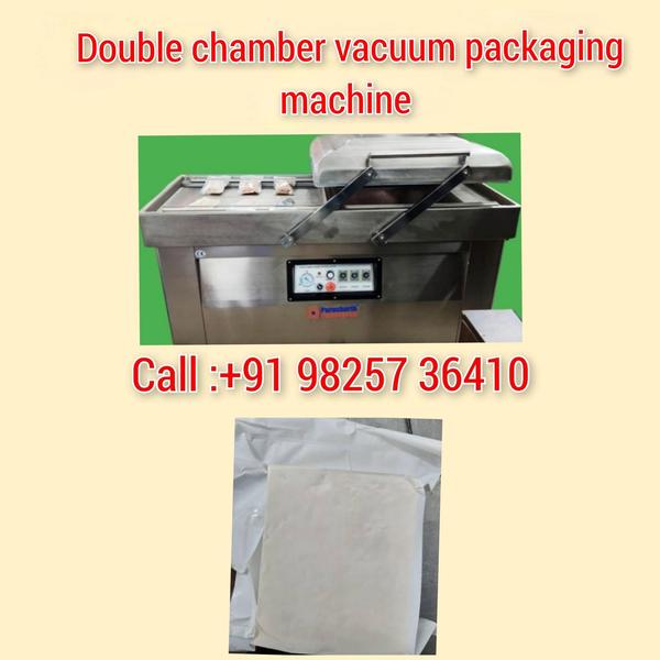 Double chamber vacuum packaging machine for paneer 