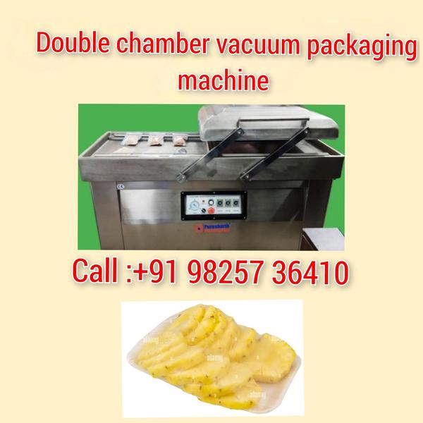 Double chamber vacuum packing machine for pineapple 