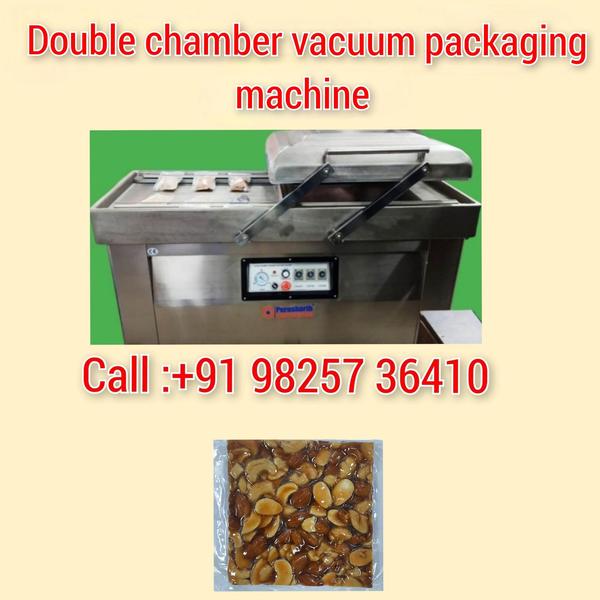 Double chamber vacuum packing machine for chikki 