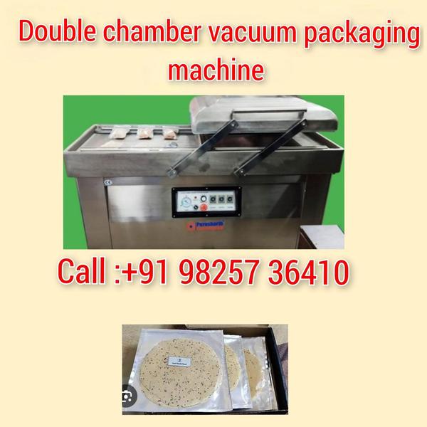 Double chamber vacuum packing machine 