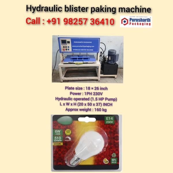Hydraulic blister led bulb packing machine