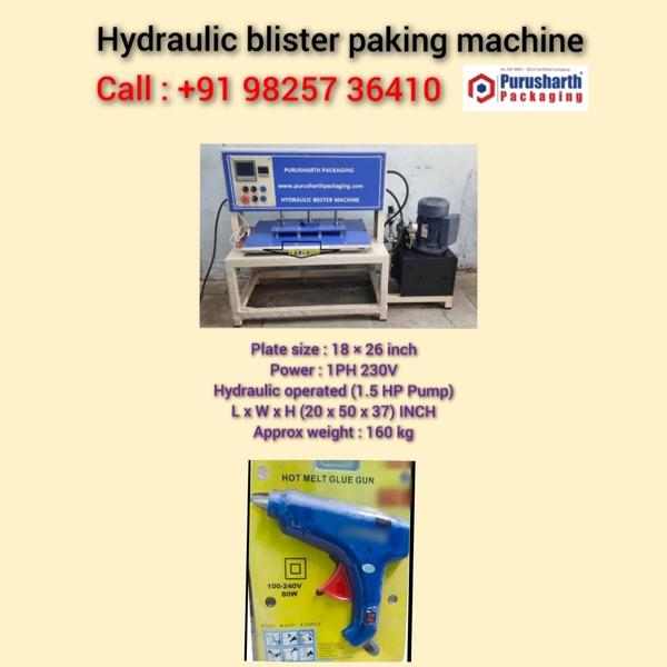 Hydraulic blister glue gun packing machine 