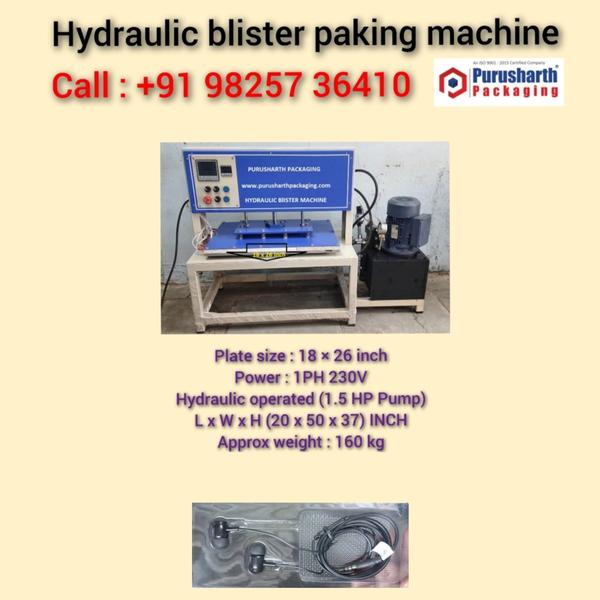 Earphone hydraulic blister packing machine