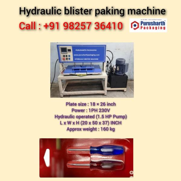 Hydraulic blister packing machine 