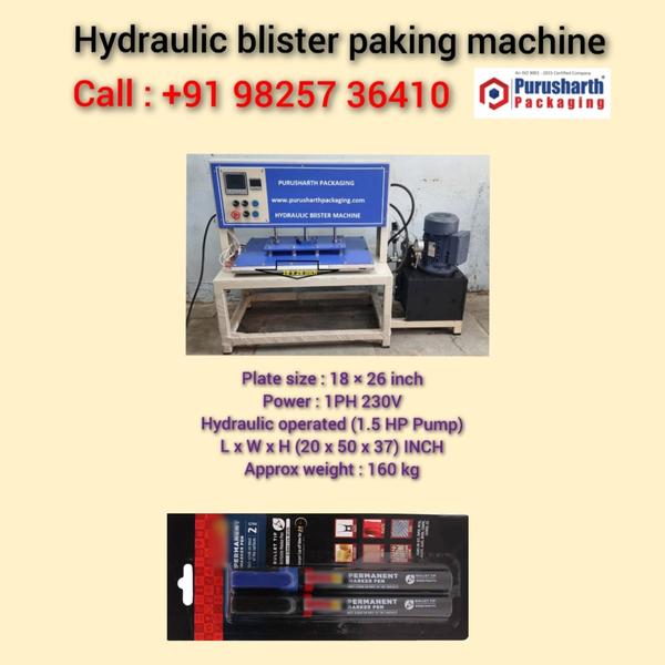 marker pen hydraulic blister packing machine