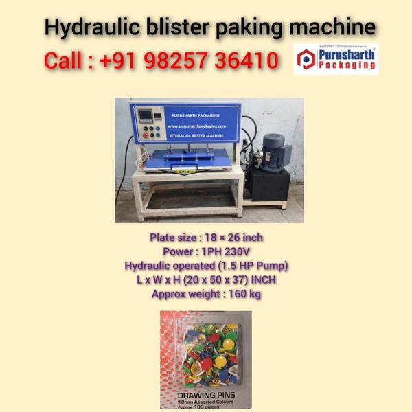 small  drawing pins hydraulic blister packaging machine