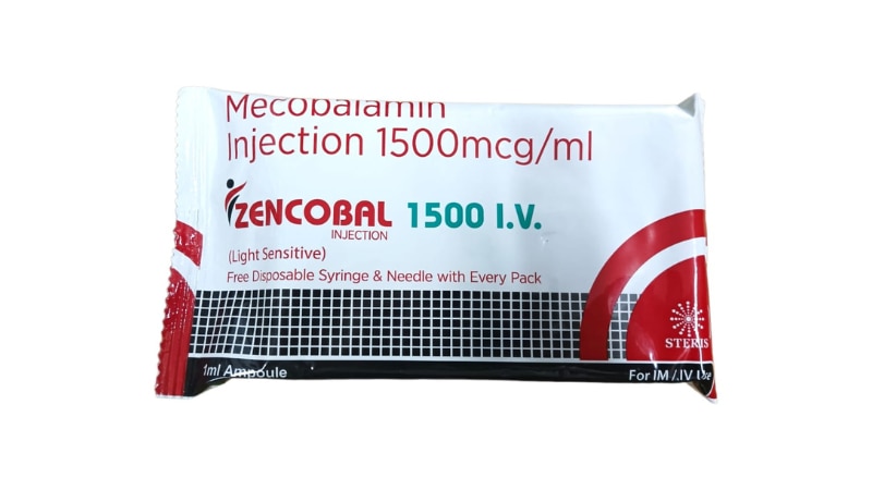 ZENCOBAL 1500 I.V. Mecobalamin Injection 1500 mcg/mlOverviewZENCOBAL 1500 I.V. is a high-potency injectable solution of Mecobalamin, providing 1500 mcg/ml. Mecobalamin, also known as Methylcobalamin, is a bioactive form of Vitamin B12 essential for nerve function, red blood cell production, and DNA synthesis. This injectable form is particularly beneficial for individuals with severe Vitamin B12 deficiency, absorption issues, or those requiring rapid therapeutic response.Benefits of MecobalaminNeurological HealthEssential for the maintenance and regeneration of myelin sheaths, which protect nerve fibers.Helps in the prevention and treatment of neuropathy, which can cause symptoms like tingling, numbness, and pain in the extremities.Supports cognitive functions and may improve symptoms in conditions like Alzheimer's disease and other cognitive impairments.Red Blood Cell ProductionVital for the production of healthy red blood cells, preventing megaloblastic anemia.Enhances oxygen transport throughout the body, reducing symptoms of fatigue and weakness.DNA Synthesis and RepairPlays a critical role in the synthesis and repair of DNA, supporting cell division and overall cellular health.Important for rapidly dividing cells, such as those in the bone marrow, skin, and gastrointestinal tract.Usage and DosageZENCOBAL 1500 I.V. should be administered under the supervision of a healthcare professional. The dosage and frequency will depend on the severity of the deficiency and the individual's response to treatment. Typically, it may be given as an intramuscular or intravenous injection, ensuring rapid absorption and immediate therapeutic effects.Indications for UseVitamin B12 Deficiency: Effective in treating severe deficiencies, particularly in cases where oral supplementation is insufficient.Peripheral Neuropathy: Used to alleviate symptoms and promote nerve health in conditions such as diabetic neuropathy, alcoholic neuropathy, and other neuropathic conditions.Megaloblastic Anemia: Corrects anemia caused by Vitamin B12 deficiency, improving hemoglobin levels and reducing related symptoms.Neurodegenerative Disorders: Supports neurological health and may benefit conditions like multiple sclerosis and amyotrophic lateral sclerosis (ALS).Side EffectsZENCOBAL 1500 I.V. is generally well-tolerated, with minimal side effects. However, some individuals may experience mild reactions at the injection site, such as pain, redness, or swelling. Rarely, systemic reactions like dizziness, headache, or gastrointestinal disturbances may occur. It is important to discuss any pre-existing conditions or medications with a healthcare provider before starting treatment.Precautions and ContraindicationsAllergic Reactions: Individuals with a known allergy to cobalamin or any component of the injection should avoid use.Medical Conditions: Patients with Leber's disease or other hereditary optic neuropathies should use Mecobalamin with caution, as it may exacerbate these conditions.Pregnancy and Lactation: While Vitamin B12 is crucial during pregnancy and lactation, it is essential to consult a healthcare provider to determine the appropriate dosage and method of administration.ConclusionZENCOBAL 1500 I.V. offers a potent and effective solution for individuals with severe Vitamin B12 deficiency and related conditions. By providing a high dose of bioactive Mecobalamin, this injectable form ensures rapid absorption and immediate therapeutic benefits, supporting neurological health, red blood cell production, and overall cellular function. Under the guidance of a healthcare professional, ZENCOBAL 1500 I.V. can play a critical role in addressing deficiencies, alleviating symptoms, and improving the quality of life for those in need.For further information: EMAIL: info@sterispharma.com / contact@sterispharma.com CALL/WHATSAPP: 7877551268, 7849827488 Order NOW