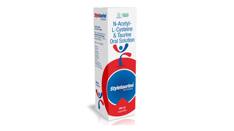 STYLETAURINE ORAL SOLUTION N- Acetyl-L-Cysteine U.S.P (150mg) & Taurine U.S.P (500mg)OverviewSTYLETAURINE Oral Solution is a powerful combination of N-Acetyl-L-Cysteine (NAC) 150 mg and Taurine 500 mg, formulated to support respiratory health, enhance liver function, and provide overall antioxidant protection. This solution is designed for those seeking a potent remedy to combat oxidative stress, improve detoxification processes, and support cardiovascular and neurological health.Ingredients and Their BenefitsN-Acetyl-L-Cysteine (NAC) (150 mg)Antioxidant Protection: NAC is a precursor to glutathione, one of the body's most potent antioxidants. It helps neutralize free radicals, reducing oxidative stress and cellular damage.Respiratory Health: NAC acts as a mucolytic agent, breaking down mucus in the airways and making it easier to expel, thus benefiting individuals with chronic respiratory conditions like bronchitis and COPD.Liver Detoxification: Enhances the liver's ability to detoxify harmful substances, making it useful in managing liver diseases and in cases of acetaminophen overdose.Immune Support: Boosts the immune system, helping the body fend off infections and maintain overall health.Taurine (500 mg)Cardiovascular Health: Taurine is essential for maintaining heart health. It helps regulate blood pressure, improves lipid profiles, and supports the function of the heart muscle.Neurological Benefits: Supports brain health by stabilizing cell membranes and playing a role in neurotransmission. It may help in conditions like epilepsy and other neurodegenerative diseases.Energy and Muscle Function: Plays a crucial role in muscle contraction and energy production, making it beneficial for athletes and those with muscle disorders.Antioxidant Properties: Like NAC, Taurine also exhibits antioxidant effects, protecting cells from oxidative damage.Usage and DosageSTYLETAURINE Oral Solution should be taken as directed by a healthcare professional. The typical dosage is one or two tablespoons daily, depending on individual needs and health conditions. It can be mixed with water or juice for easier consumption.Benefits of STYLETAURINE Oral SolutionEnhanced Respiratory Function: By breaking down mucus and supporting lung health, it improves breathing and alleviates symptoms of respiratory ailments.Liver Health Support: Promotes detoxification and protects the liver from damage caused by toxins and free radicals.Improved Cardiovascular Health: Regulates blood pressure and supports heart function, contributing to overall cardiovascular wellness.Boosted Immune System: Strengthens the immune response, helping the body resist infections and maintain optimal health.Neurological Support: Supports cognitive function and neurological health, potentially aiding in the management of neurodegenerative conditions.Side EffectsSTYLETAURINE Oral Solution is generally well-tolerated. However, some individuals may experience mild gastrointestinal discomfort, such as nausea or diarrhea. If these or any other adverse reactions occur, it is important to consult a healthcare provider.Precautions and ContraindicationsAllergic Reactions: Individuals with known allergies to NAC or Taurine should avoid use.Medical Conditions: Patients with pre-existing medical conditions, especially those related to the liver or kidneys, should consult a healthcare provider before starting this supplement.Pregnancy and Lactation: It is essential to consult a healthcare provider to determine the appropriate dosage and safety for pregnant or breastfeeding women.ConclusionSTYLETAURINE Oral Solution is a versatile and potent supplement that combines the benefits of N-Acetyl-L-Cysteine and Taurine to support respiratory, liver, cardiovascular, and neurological health. Its powerful antioxidant properties help protect against oxidative stress, improve detoxification, and enhance overall well-being. Under the guidance of a healthcare professional, STYLETAURINE Oral Solution can be an integral part of a health regimen aimed at improving quality of life and addressing specific health concerns.For further information: EMAIL: info@sterispharma.com / contact@sterispharma.com CALL/WHATSAPP: 7877551268, 7849827488 Order NOW