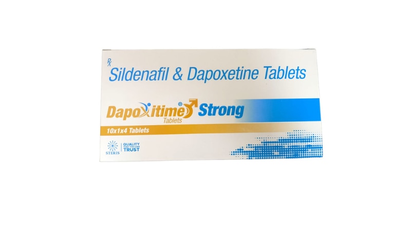 DAPOXITIME STRONG Sildenafil (50mg), Dapoxetine (30mg)OverviewDAPOXITIME STRONG is a combination medication that contains Sildenafil (50mg) and Dapoxetine (30mg). This dual-action formula is designed to treat two common male sexual health issues: erectile dysfunction (ED) and premature ejaculation (PE). By addressing both conditions simultaneously, DAPOXITIME STRONG helps improve sexual performance and satisfaction.Ingredients and Their BenefitsSildenafil (50mg)Treatment of Erectile Dysfunction: Sildenafil is a phosphodiesterase type 5 (PDE5) inhibitor that helps achieve and maintain an erection by increasing blood flow to the penis during sexual stimulation.Onset and Duration: Typically, Sildenafil takes effect within 30 to 60 minutes and can last for up to 4 hours, allowing for sufficient time to engage in sexual activity.Improved Confidence and Performance: By effectively treating ED, Sildenafil helps restore confidence and improve sexual performance.Dapoxetine (30mg)Treatment of Premature Ejaculation: Dapoxetine is a selective serotonin reuptake inhibitor (SSRI) specifically approved for the treatment of PE. It increases the time it takes to ejaculate and can improve control over ejaculation.Rapid Onset: Dapoxetine is designed for fast absorption and typically works within 1 to 3 hours after taking the medication.Enhanced Sexual Satisfaction: By delaying ejaculation, Dapoxetine can improve overall sexual satisfaction for both partners.Usage and DosageDAPOXITIME STRONG should be taken as prescribed by a healthcare professional. The usual recommendation is to take one tablet about 1 to 3 hours before anticipated sexual activity. It can be taken with or without food, but a high-fat meal may delay its onset of action. It is important not to exceed the prescribed dose and to avoid taking more than one dose within 24 hours.Benefits of DAPOXITIME STRONGDual-Action Treatment: Combines the benefits of Sildenafil and Dapoxetine to address both ED and PE, offering a comprehensive solution for male sexual dysfunction.Improved Sexual Experience: Helps achieve and maintain an erection while also delaying ejaculation, leading to a more satisfying sexual experience.Boosted Confidence: Restores sexual confidence by effectively managing common sexual health issues, enhancing overall quality of life.Side EffectsWhile DAPOXITIME STRONG is generally well-tolerated, some individuals may experience side effects, including:Headache: Common with Sildenafil use.Nausea and Dizziness: May occur due to Dapoxetine.Flushing and Indigestion: Common with Sildenafil use.Insomnia or Fatigue: Possible side effects from Dapoxetine.Precautions and ContraindicationsMedical Conditions: Not recommended for individuals with severe heart or liver problems, or those who have had a recent stroke or heart attack.Drug Interactions: Avoid using with nitrates, certain antidepressants, and other medications that affect blood pressure.Alcohol: Limit alcohol intake as it can increase the risk of side effects and reduce the effectiveness of the medication.Pregnancy and Lactation: Not intended for use by women.ConclusionDAPOXITIME STRONG is an effective combination medication that offers a dual approach to treating erectile dysfunction and premature ejaculation. By incorporating both Sildenafil and Dapoxetine, it provides a comprehensive solution for improving sexual performance and satisfaction. With proper use and under the guidance of a healthcare professional, DAPOXITIME STRONG can significantly enhance the sexual health and confidence of men dealing with these common issues.For further information: EMAIL: info@sterispharma.com / contact@sterispharma.com CALL/WHATSAPP: 7877551268, 7849827488 Order NOW